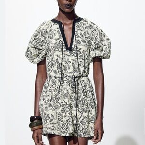 Zara Black and White Mini Dress